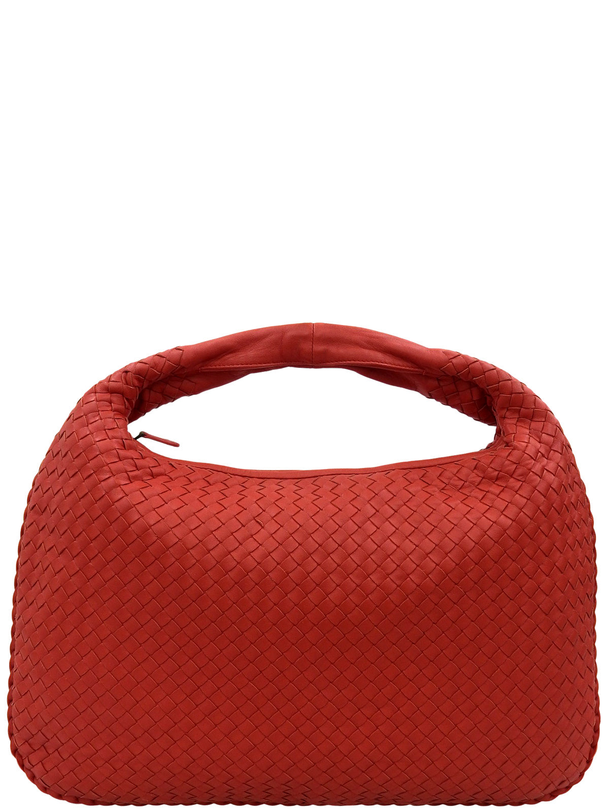 Red Intrecciato Hobo Bag