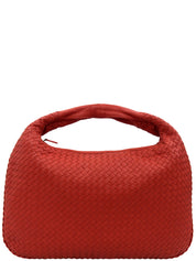 Red Intrecciato Hobo Bag