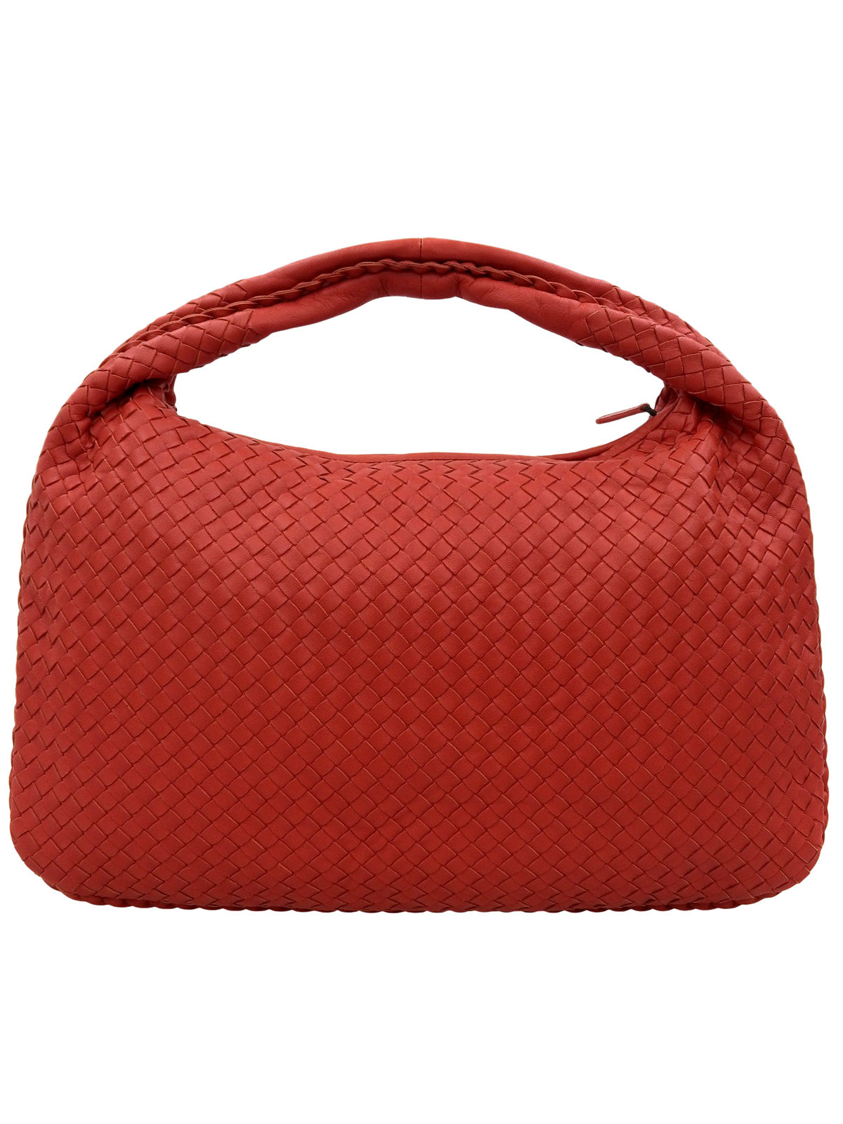 Red Intrecciato Hobo Bag