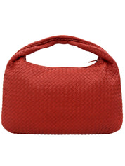 Red Intrecciato Hobo Bag