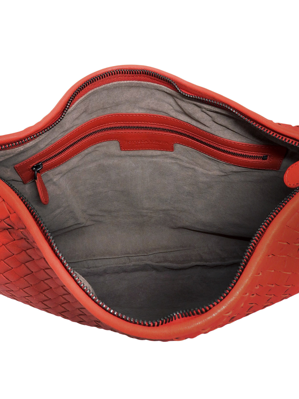 Red Intrecciato Hobo Bag
