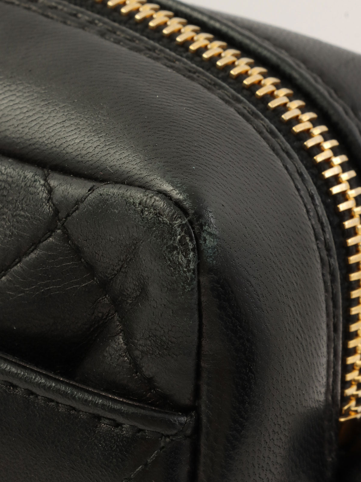 1997 CC Mark Stitch Twist Shoulder Bag Black