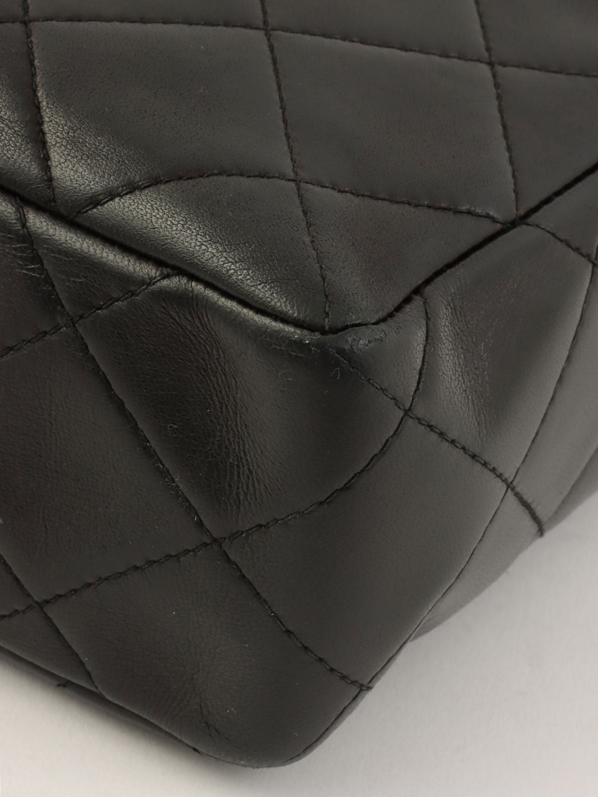 1997 CC Mark Stitch Twist Shoulder Bag Black