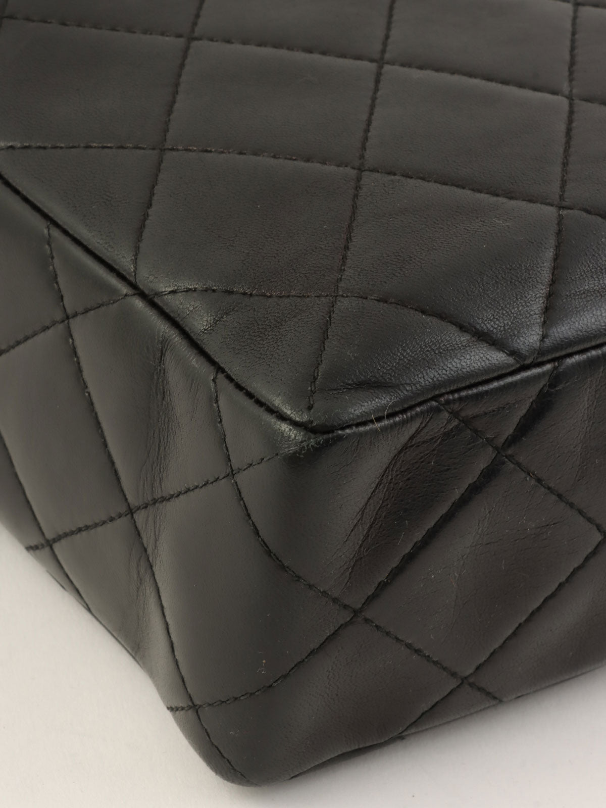 1997 CC Mark Stitch Twist Shoulder Bag Black