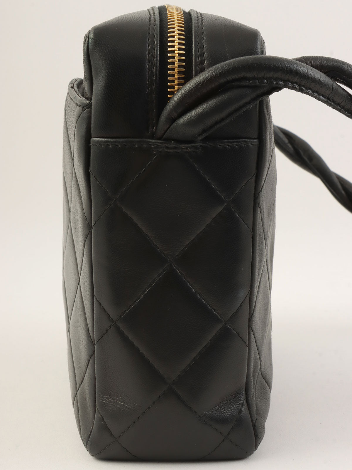 1997 CC Mark Stitch Twist Shoulder Bag Black