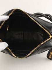 1997 CC Mark Stitch Twist Shoulder Bag Black