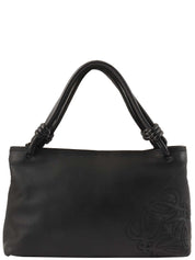Anagram Stitch Handbag Black 7