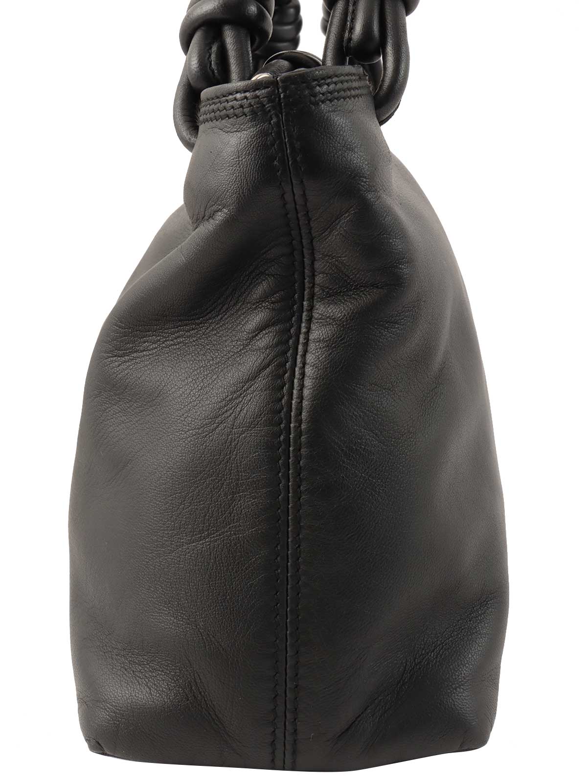 アナグラムステッチハンドバッグ ブラック7