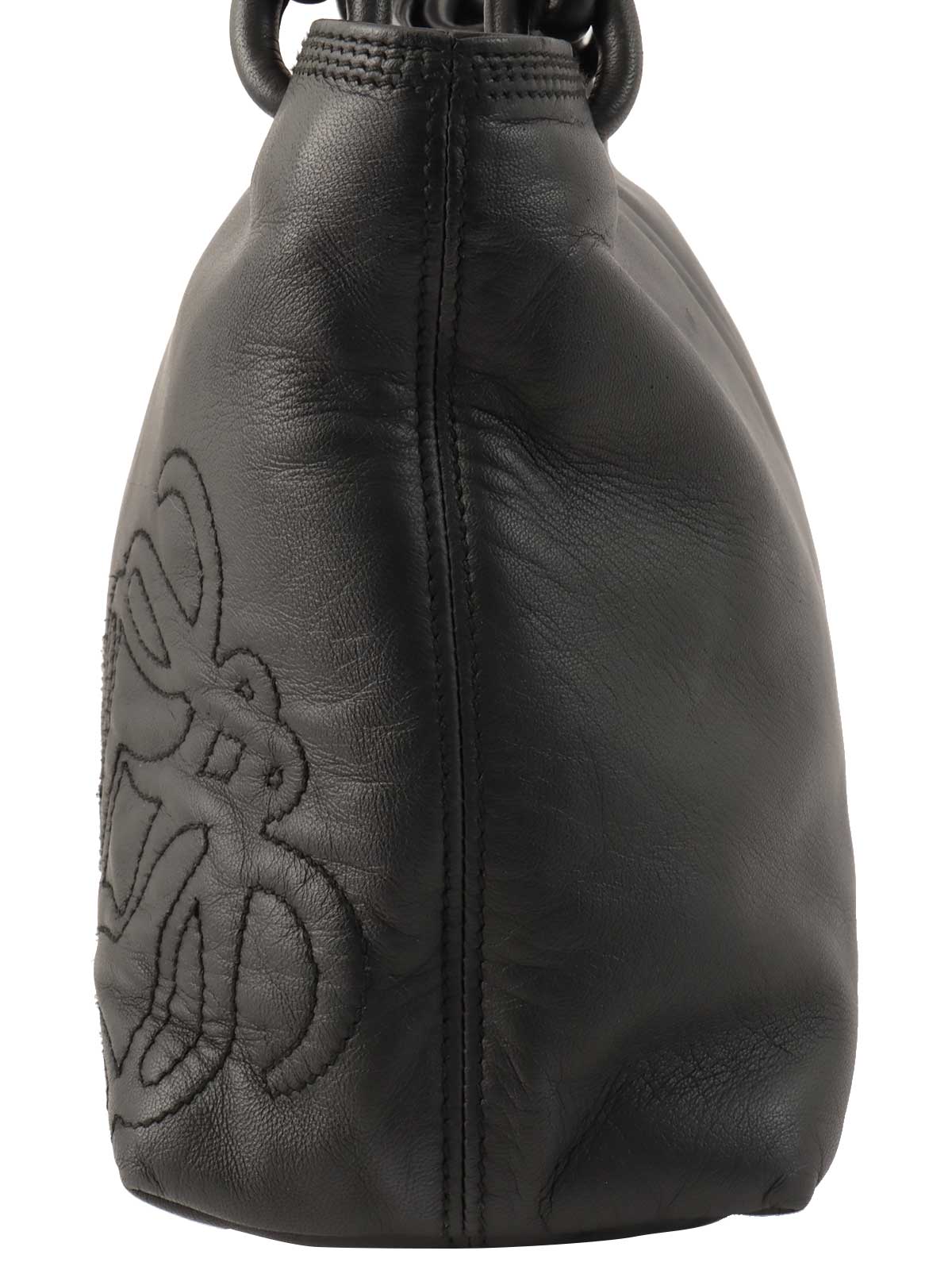 アナグラムステッチハンドバッグ ブラック7