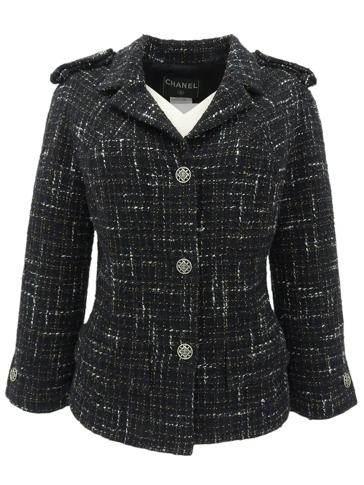 CHANEL／シャネル／ヴィンテージ／レジメンタル／クレスト／小紋柄／オールド CHANEL／シャネル／ヴィンテージ／レジメンタル／クレスト／小