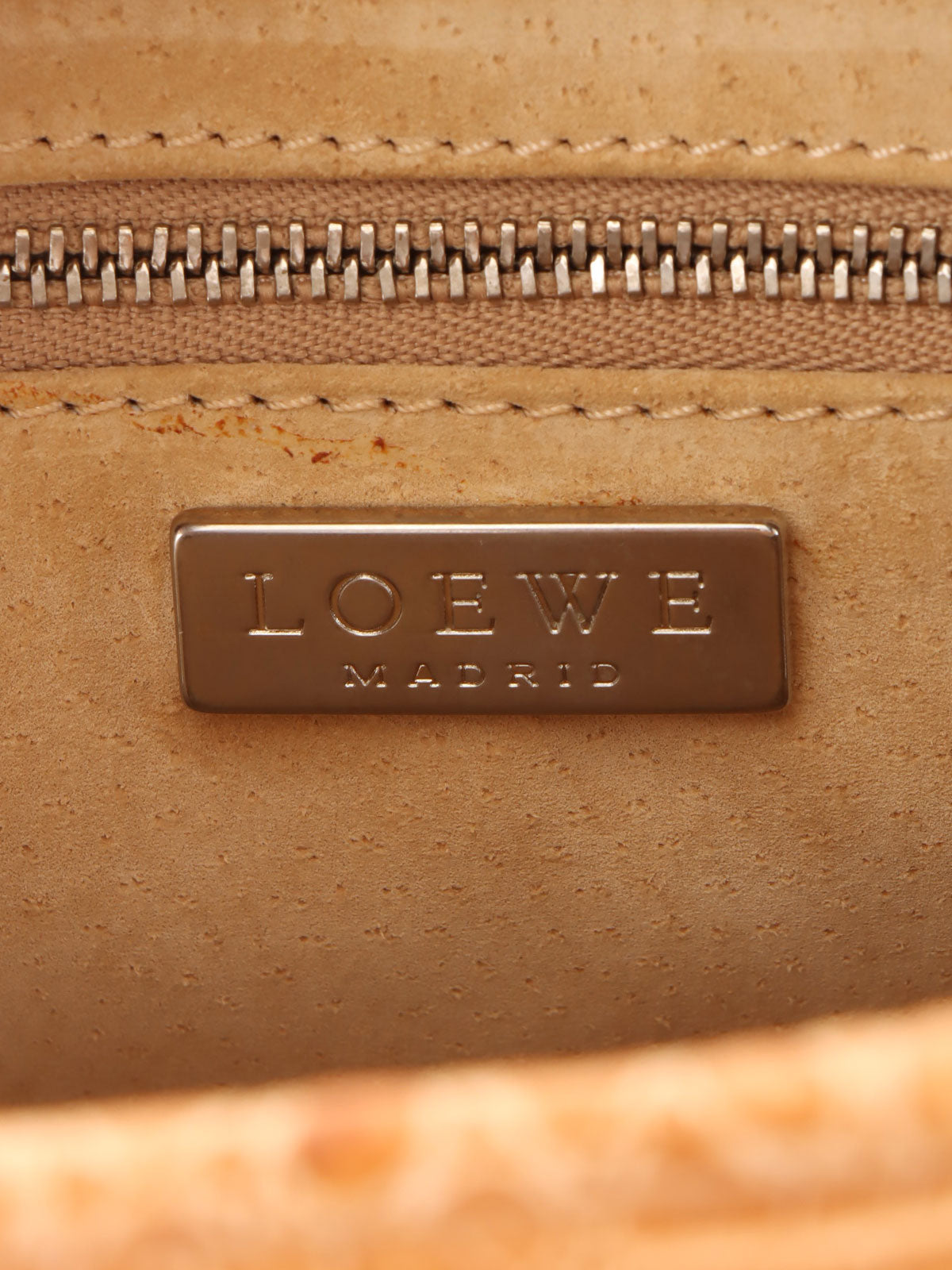 クロコダイルアナグラムアマソナハンドバッグ ブラウン