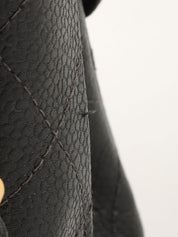 1997 Caviar Skin Double Face Classic Flap Chain Bag in Black