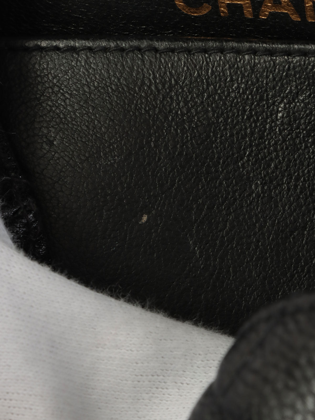 1997年頃製 キャビアスキンダブルフェイスクラシックフラップチェーンバッグ ブラック