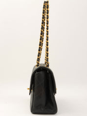 1997 Caviar Skin Double Face Classic Flap Chain Bag in Black