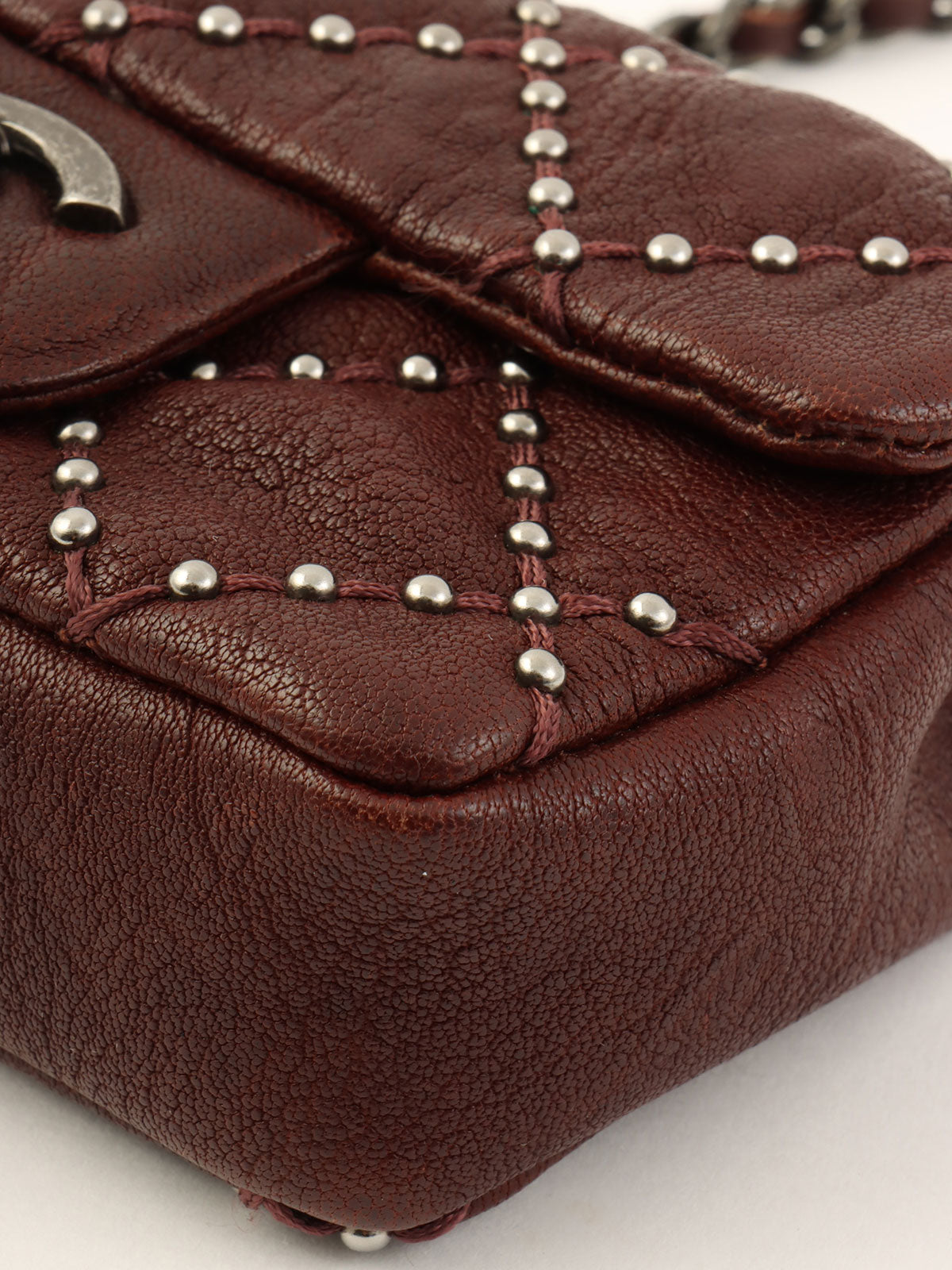 2014年頃製 スタッズCCターンロックチェーンバッグミニ ボルドー