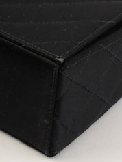 1992年頃製 シルクサテンCCターンロックショルダーバッグ ブラック