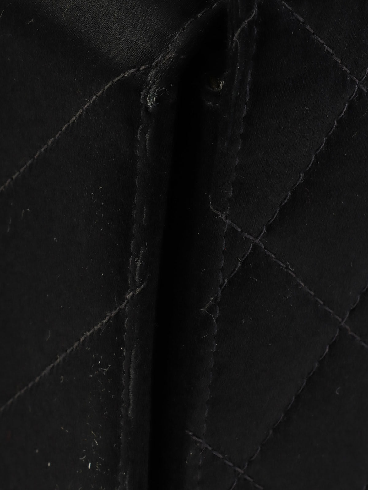 1992年頃製 シルクサテンCCターンロックショルダーバッグ ブラック