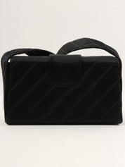 1992年頃製 シルクサテンCCターンロックショルダーバッグ ブラック