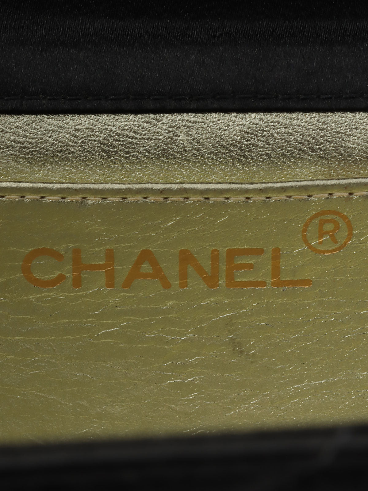 1992年頃製 シルクサテンCCターンロックショルダーバッグ ブラック