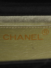 1992年頃製 シルクサテンCCターンロックショルダーバッグ ブラック