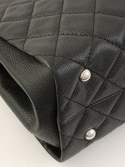 2012款鱼子酱纹皮革链条单肩包 黑色