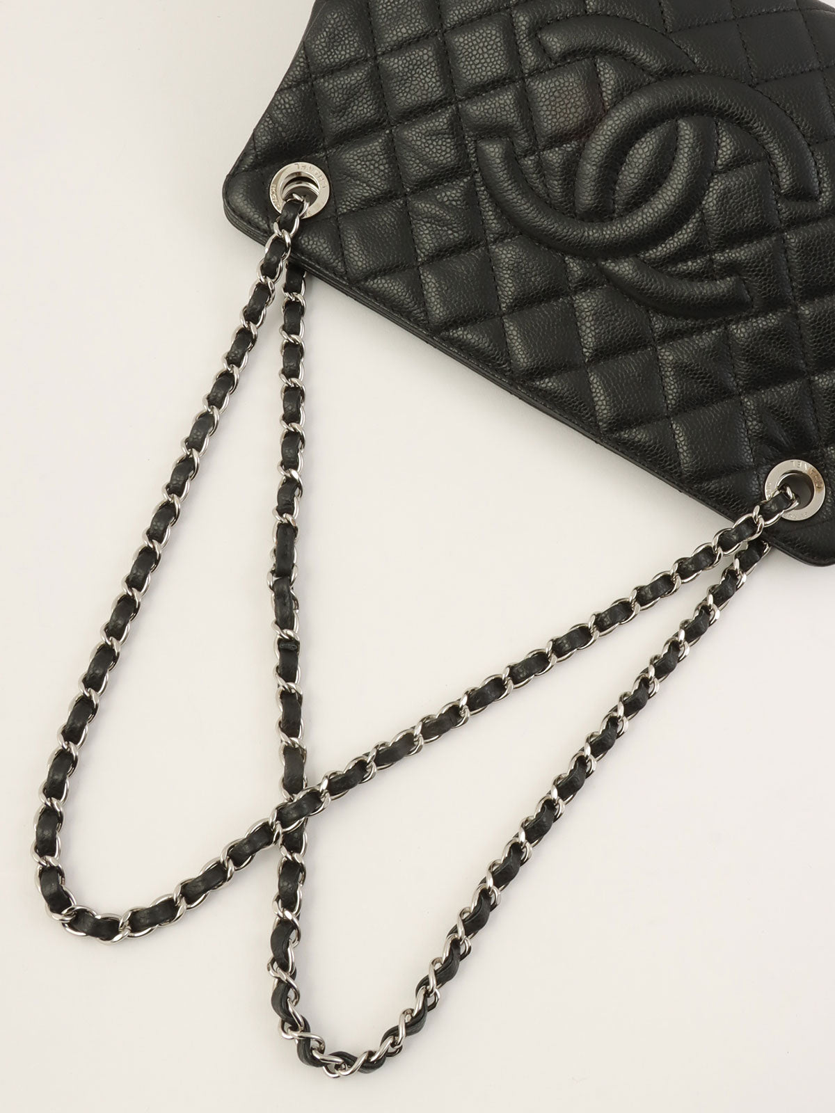 2012年頃製　キャビアスキンチェーンショルダーバッグ　ブラック