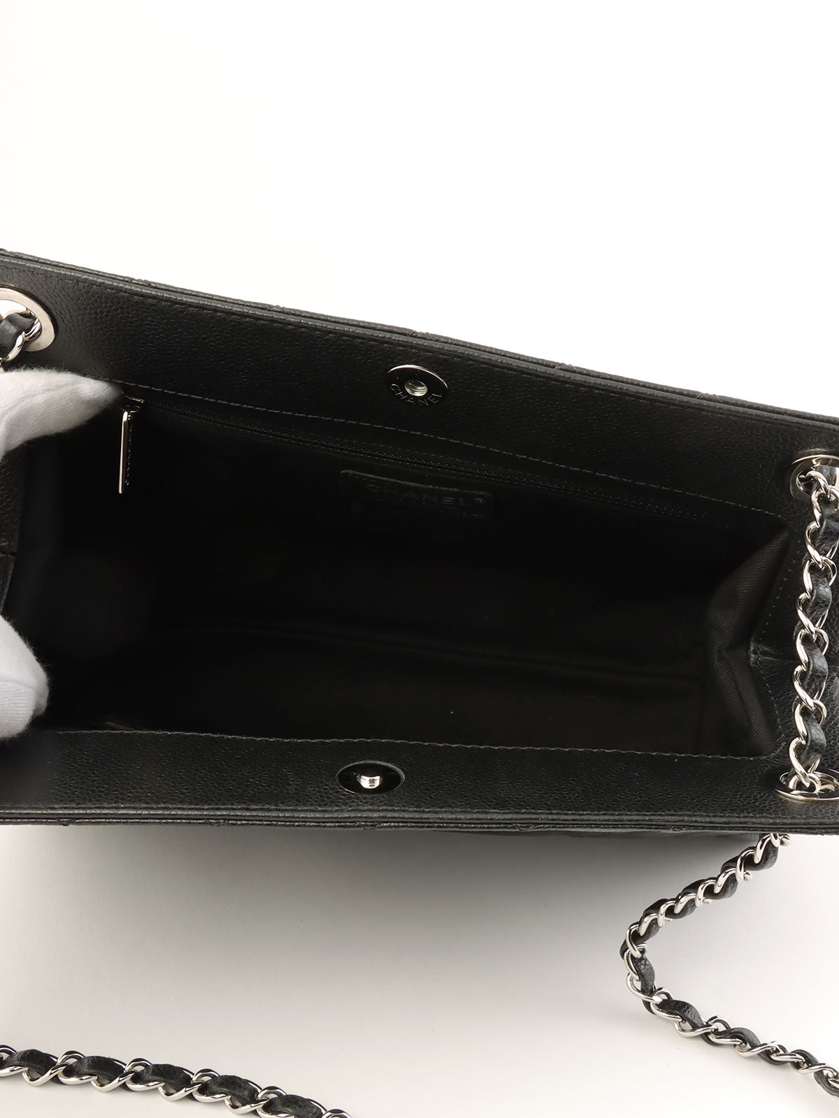 2012年頃製　キャビアスキンチェーンショルダーバッグ　ブラック