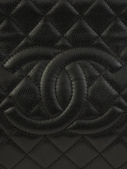 2012款鱼子酱纹皮革链条单肩包 黑色