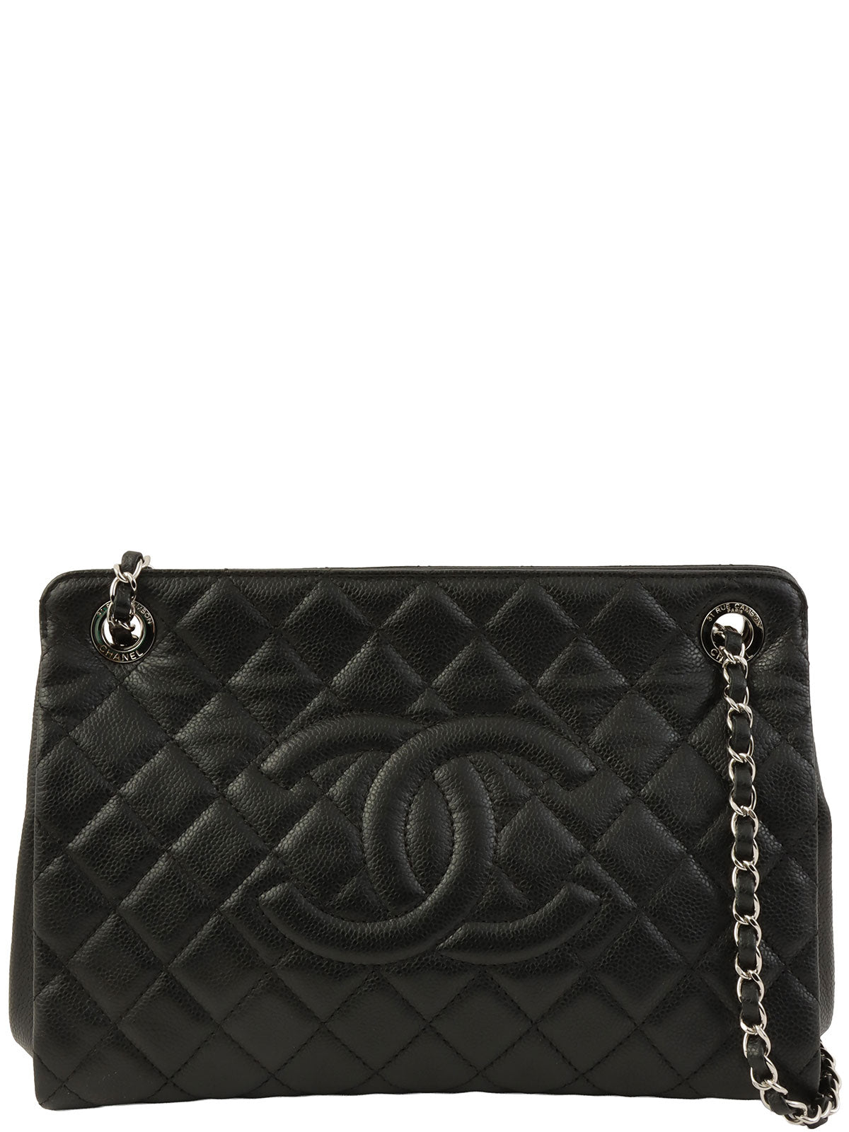 2012年頃製　キャビアスキンチェーンショルダーバッグ　ブラック