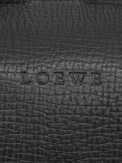 Logo Embossed Mini Boston Bag in Black