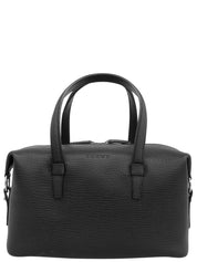 ロゴエンボスミニボストンバッグ ブラック