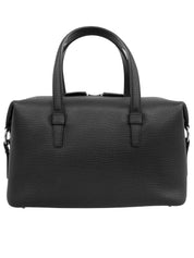 ロゴエンボスミニボストンバッグ ブラック