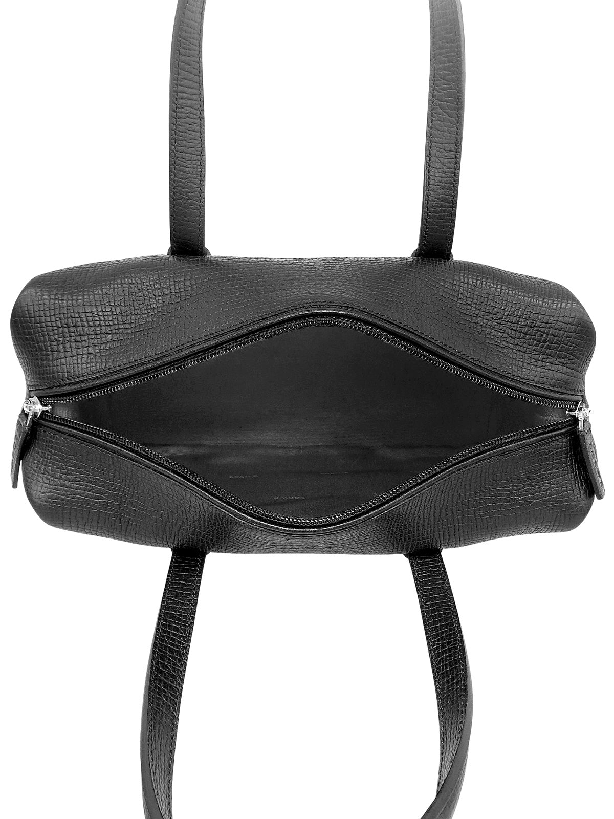 ロゴエンボスミニボストンバッグ ブラック