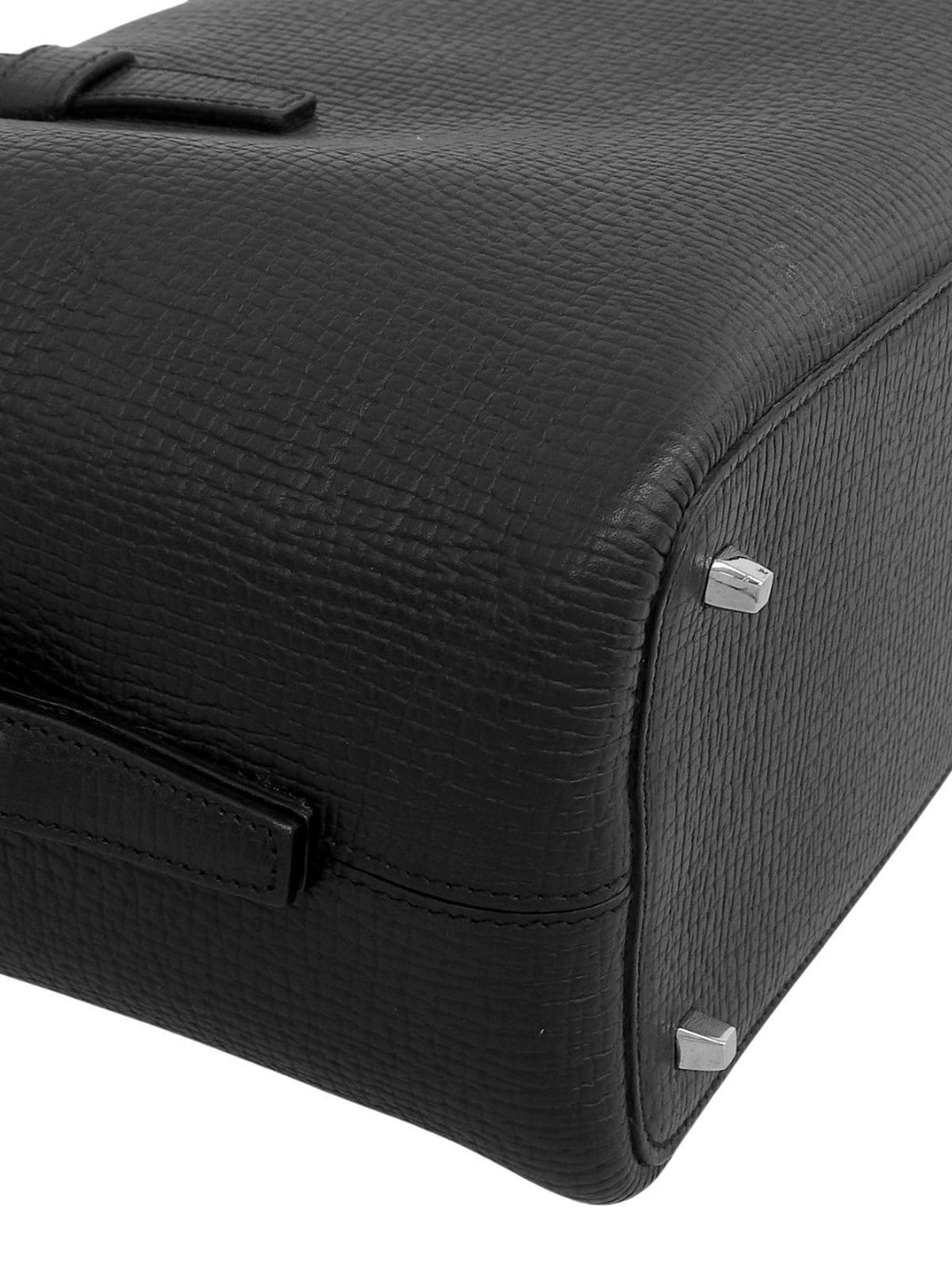 ロゴエンボスミニボストンバッグ ブラック