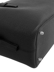 ロゴエンボスミニボストンバッグ ブラック