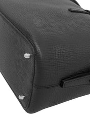 ロゴエンボスミニボストンバッグ ブラック