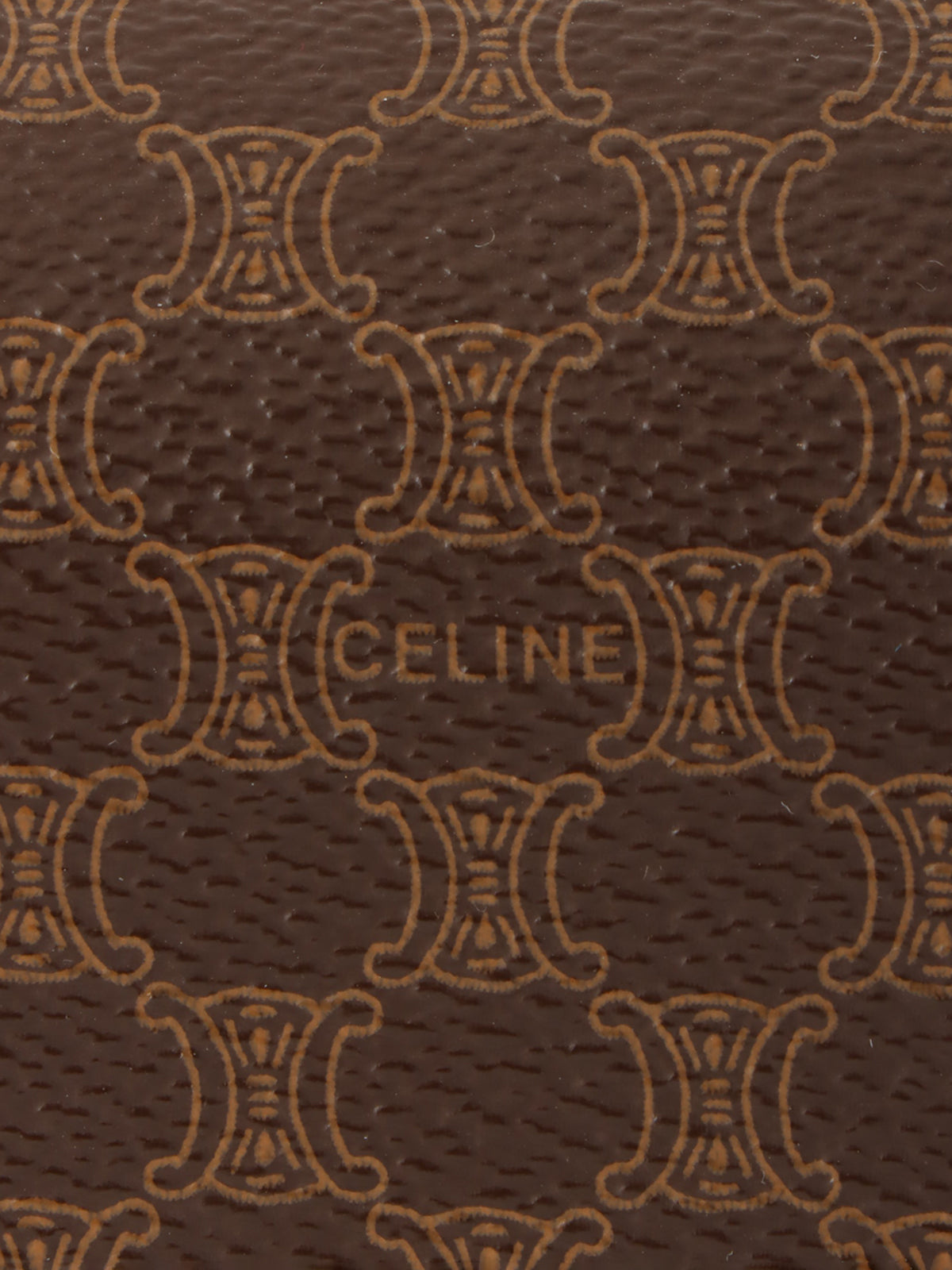 Macadam Pattern Ring Logo Plate Shoulder Bag Brown