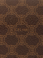 Macadam Pattern Ring Logo Plate Shoulder Bag Brown