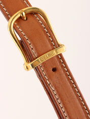 マカダムパターンリングロゴプレートショルダーバッグ ブラウン