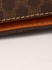 マカダムパターンリングロゴプレートショルダーバッグ ブラウン