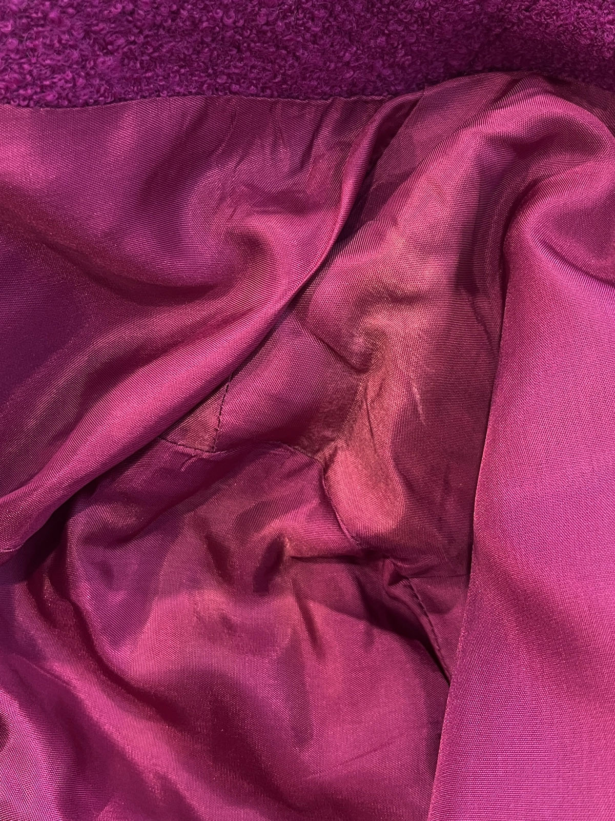 Wool Macadam Button Set-Up in Dahlia Purple