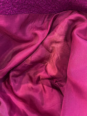 Wool Macadam Button Set-Up in Dahlia Purple