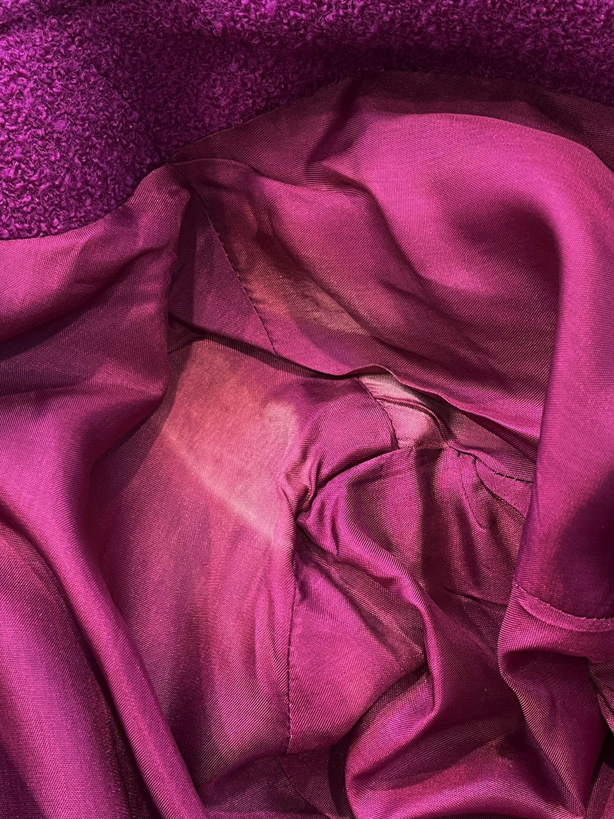 Wool Macadam Button Set-Up in Dahlia Purple