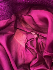 Wool Macadam Button Set-Up in Dahlia Purple