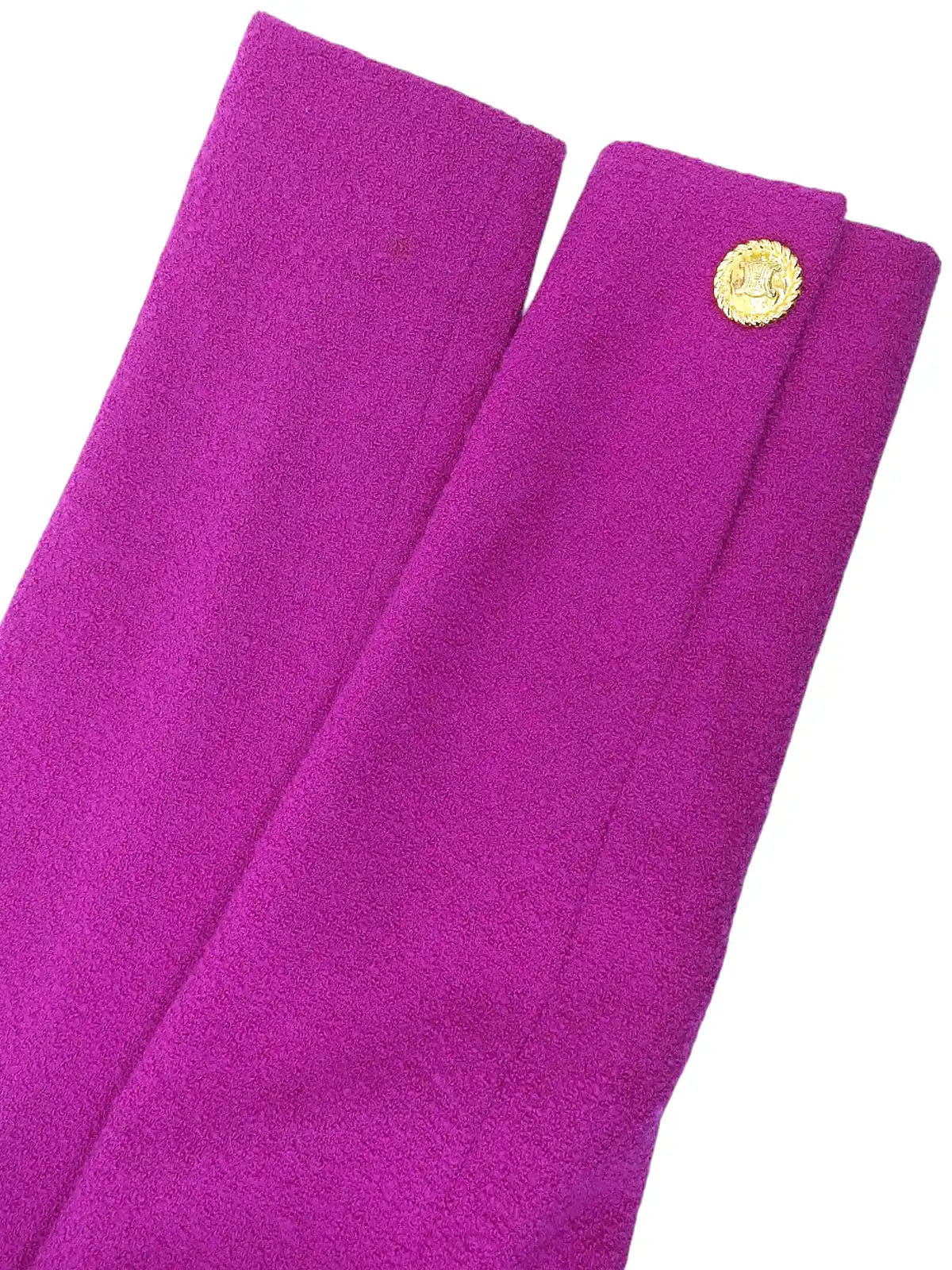 Wool Macadam Button Set-Up in Dahlia Purple