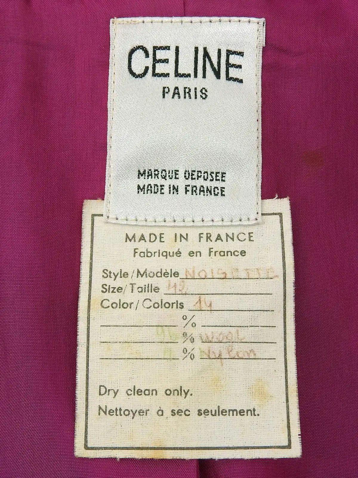 Wool Macadam Button Set-Up in Dahlia Purple