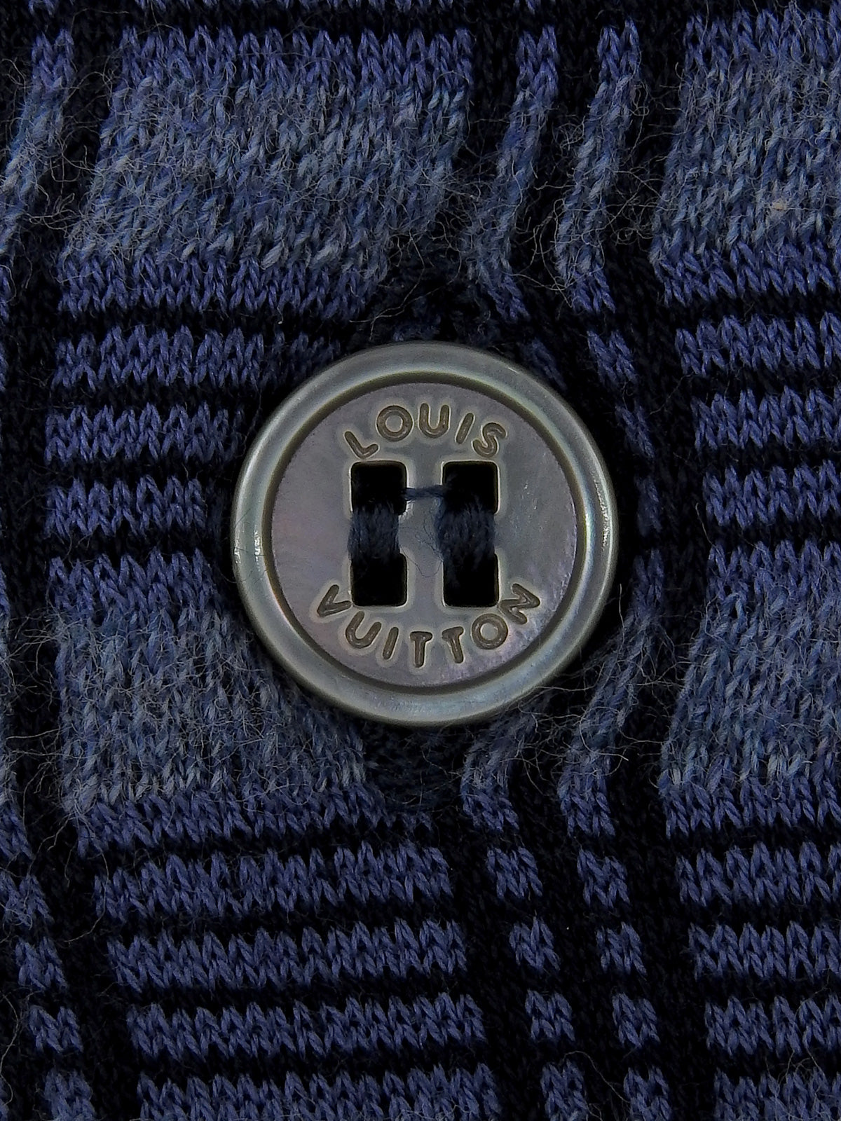 コットンチェックパターンポロシャツ ブルー