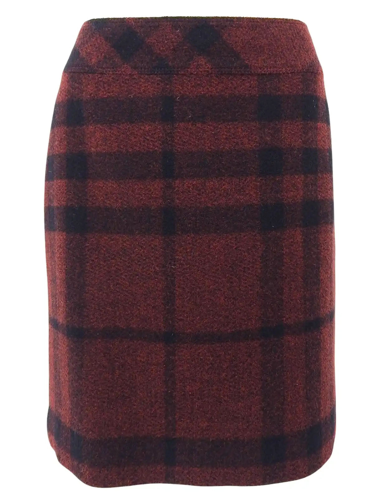 ウールチェックパターンロゴボタンセットアップ　ボルドー／ブラック