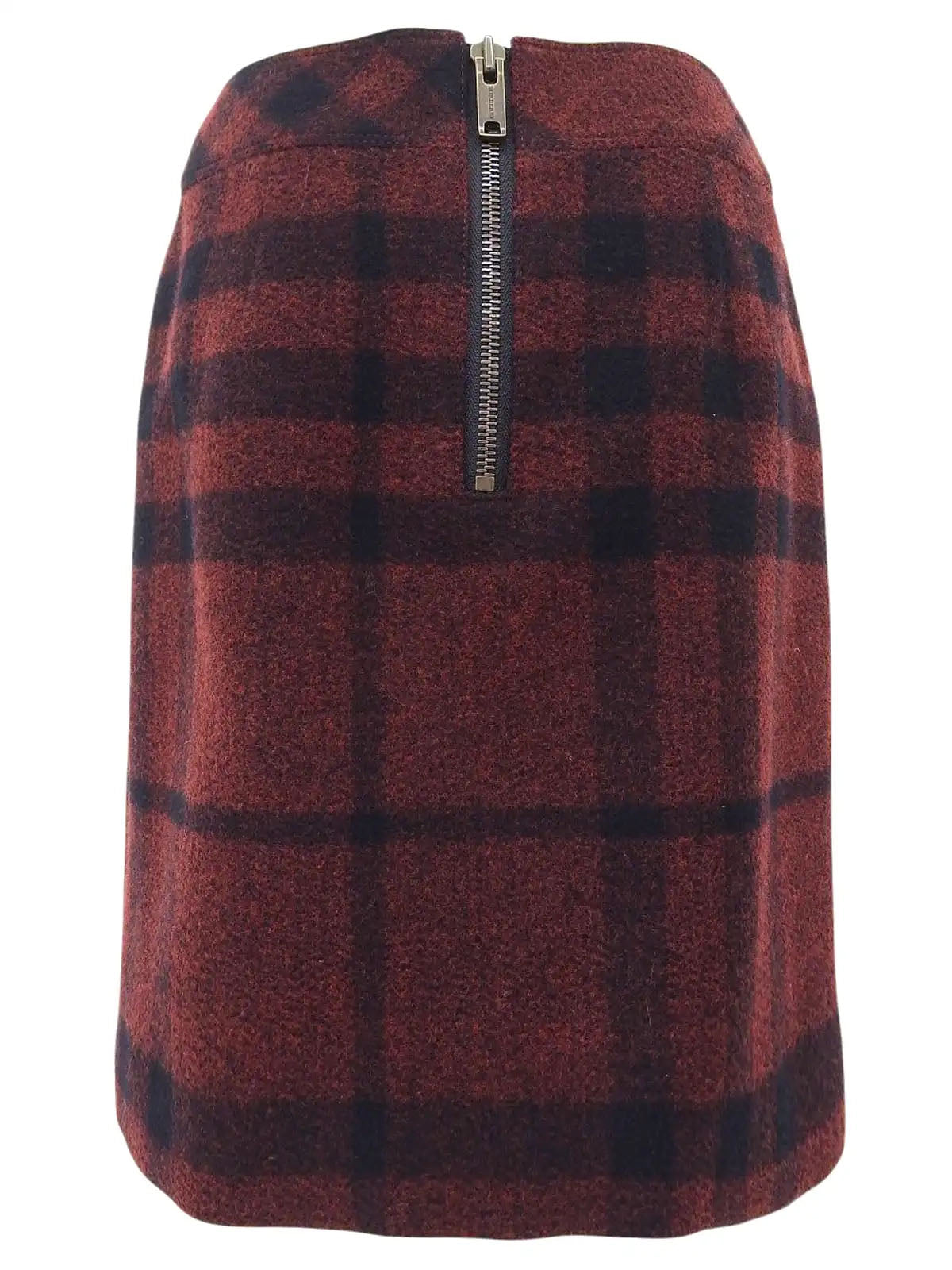 ウールチェックパターンロゴボタンセットアップ　ボルドー／ブラック