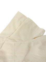 1999年製 ストライプパターンCCマーク刺繍半袖シャツ ベージュ/ホワイト